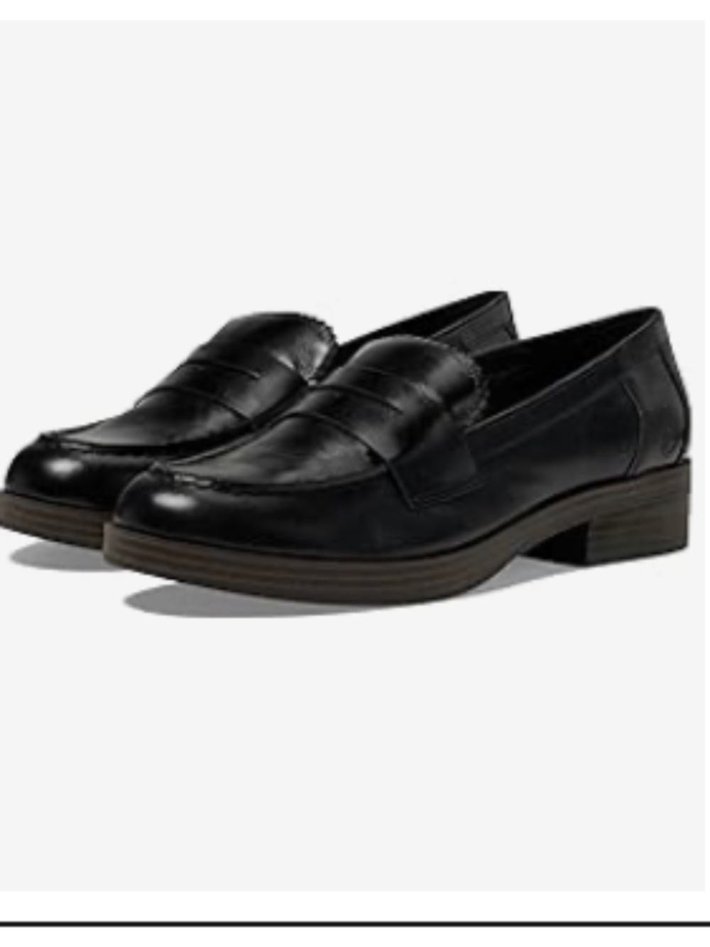 Lucky Brand Floriss black penny loafers with scallop detail leather NWT 8.5